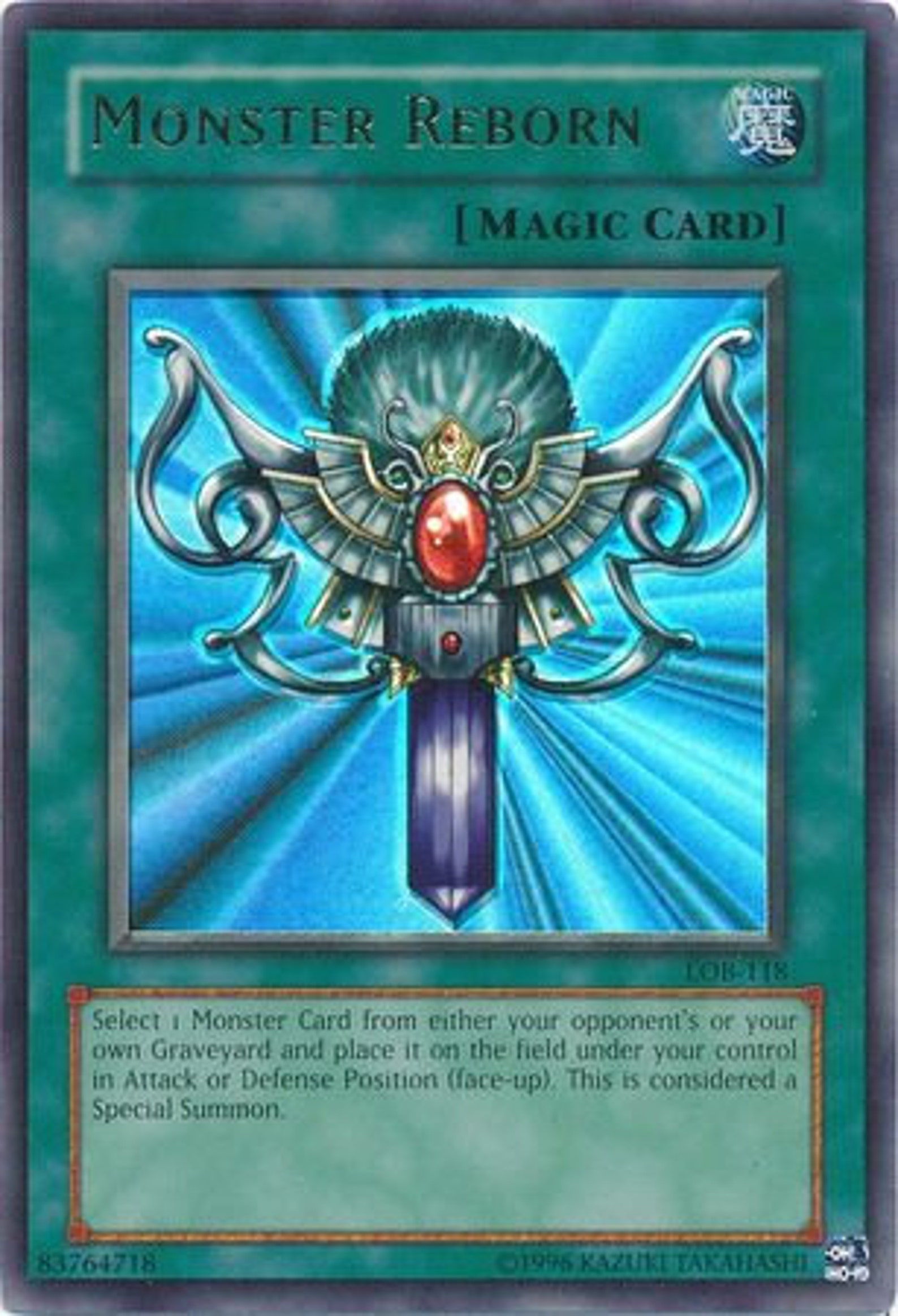 Reborn As A Monster Manga Monster Reborn LOB-118 Ultra Rare Unlimited Legend Of | Etsy