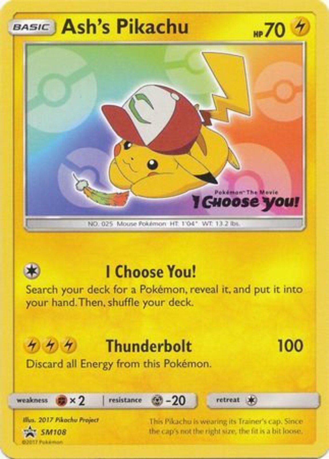 Ash es Pikachu SM108 Sealed Promo w/ Random Common Card | Etsy