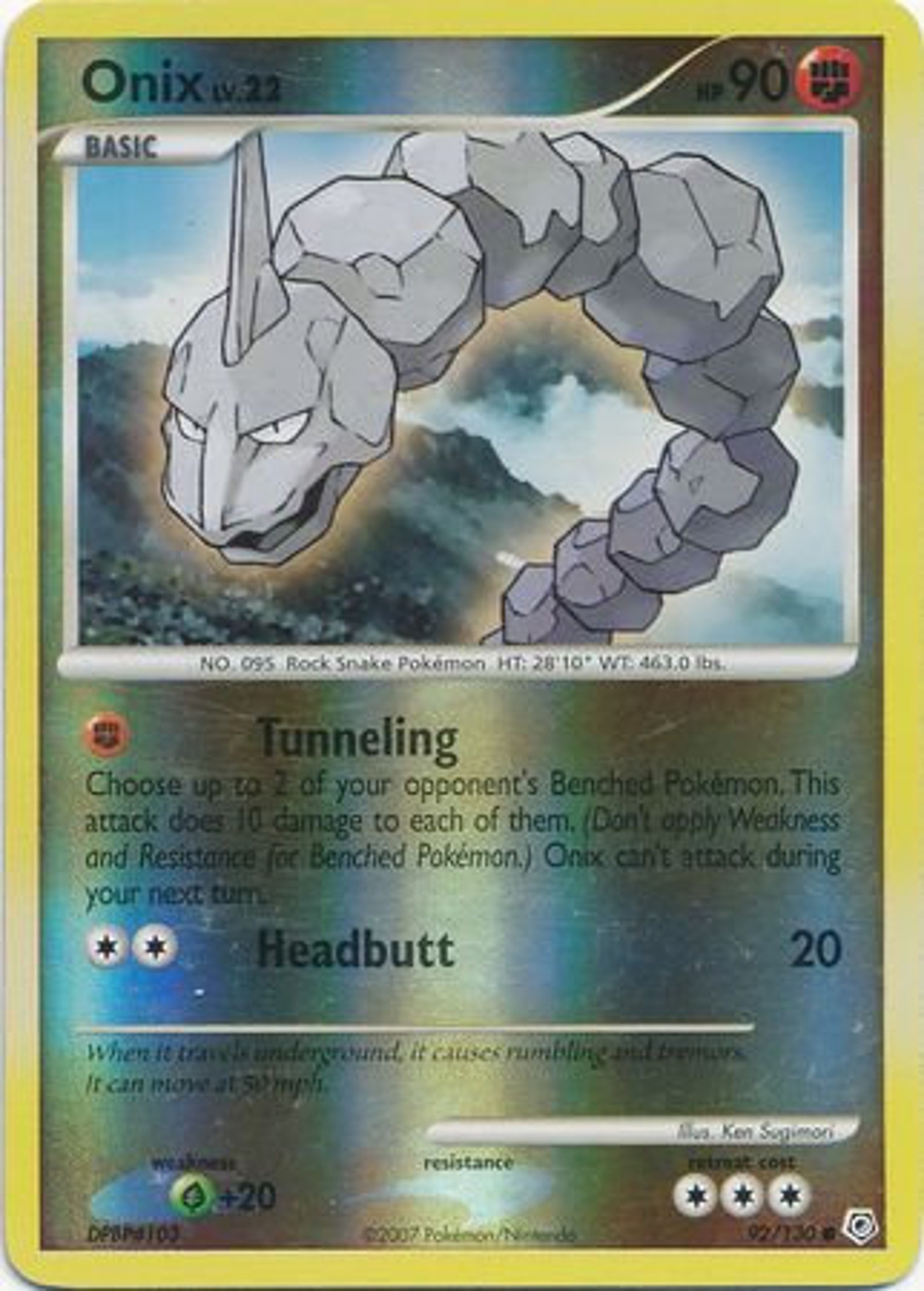 Onix 92/130 Common Reverse Holo Diamond & Pearl Base Etsy