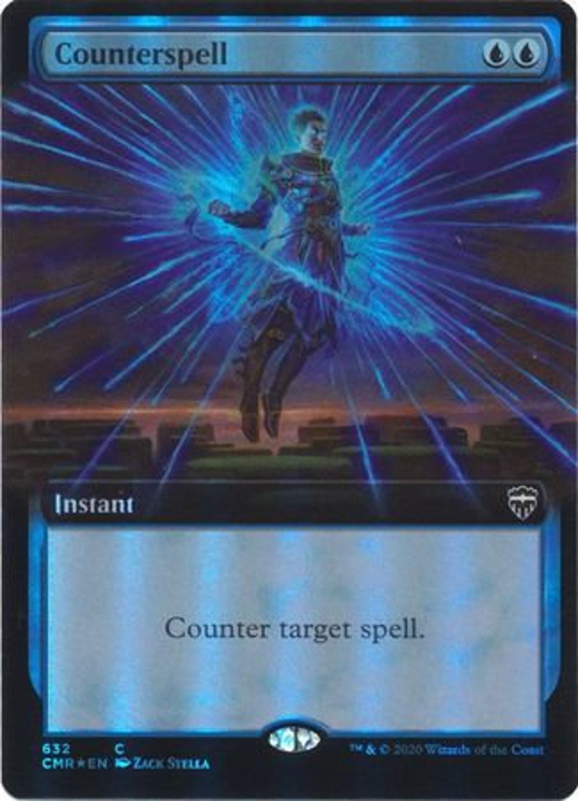Counterspell 632 Extended Art Foil Commander Legends Etsy