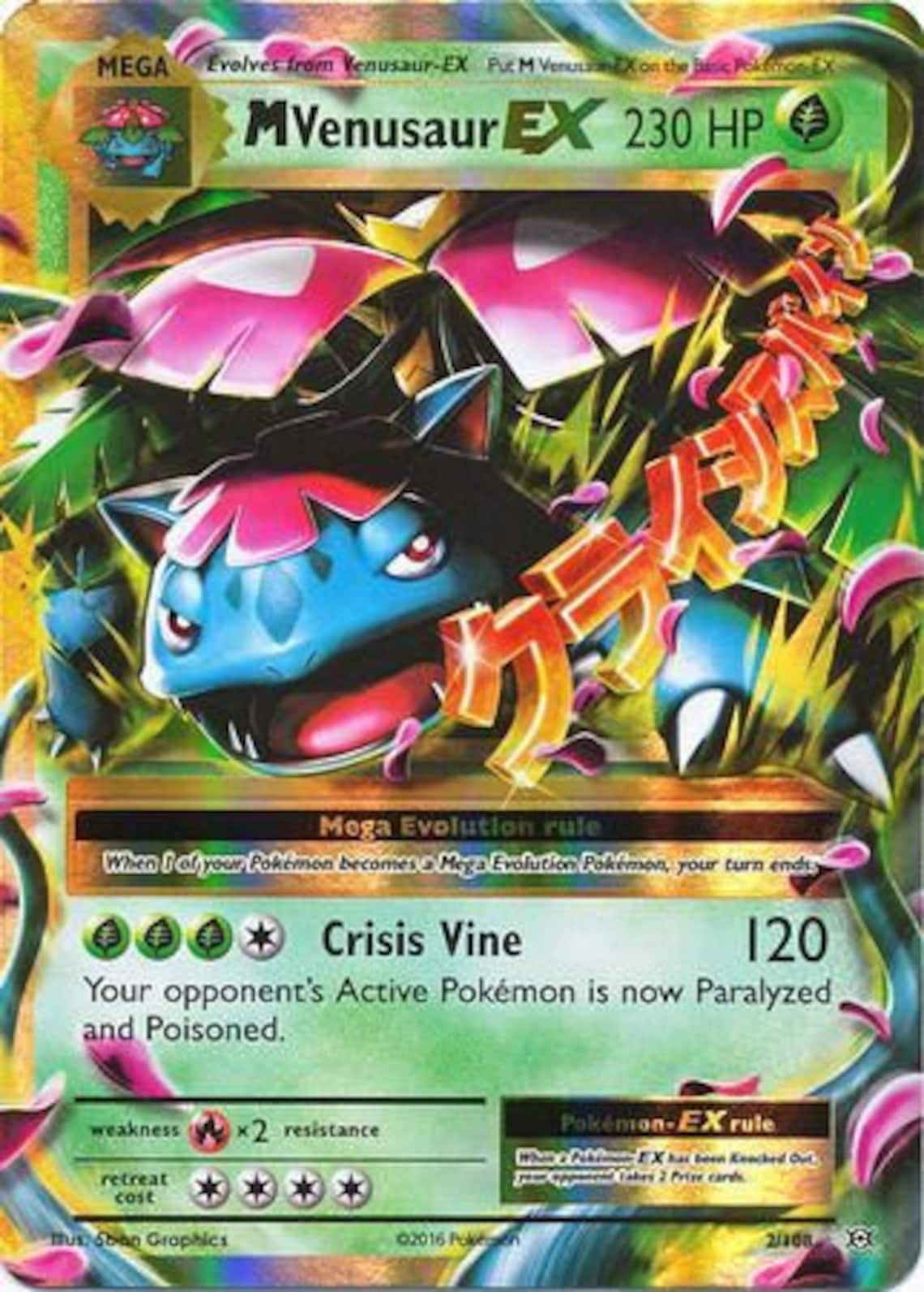 M Venusaur EX 2/108 Ultra Rare XY Evolutions Singles Etsy