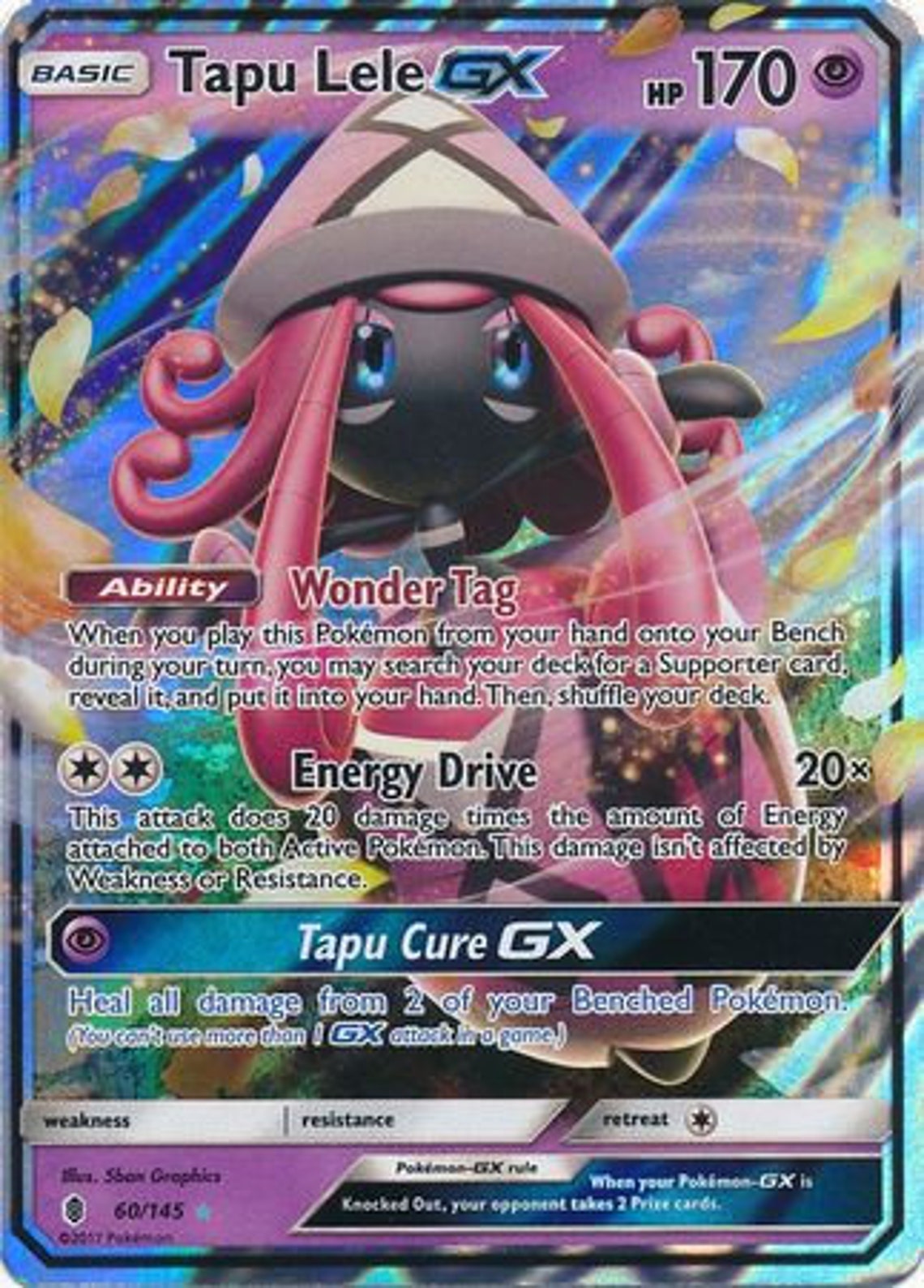 Tapu Lele GX 60/145 Ultra Rare Sun & Moon Guardians Etsy