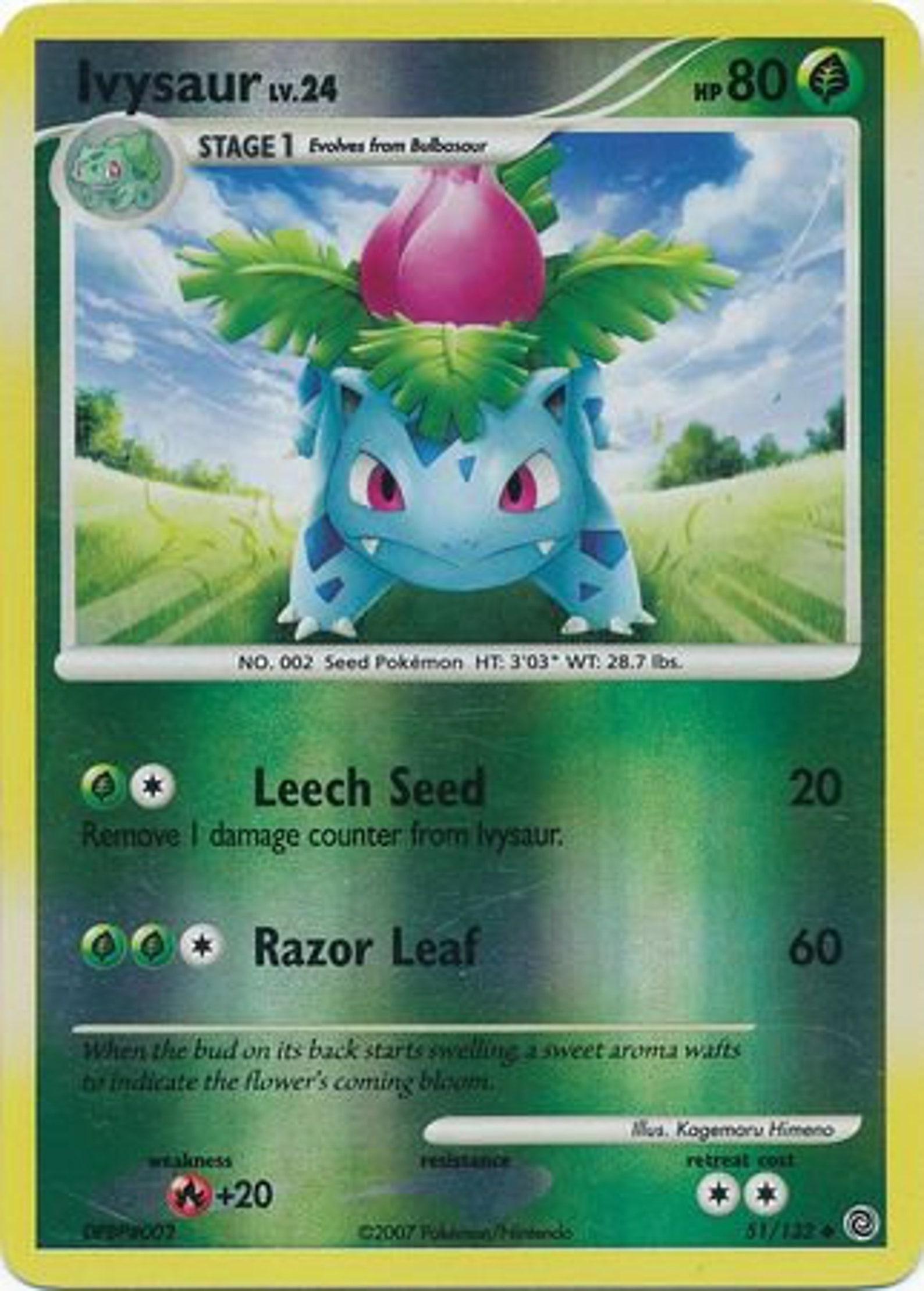 Ivysaur 51/132 Ungewöhnliche Reverse Holo Diamant & Etsy