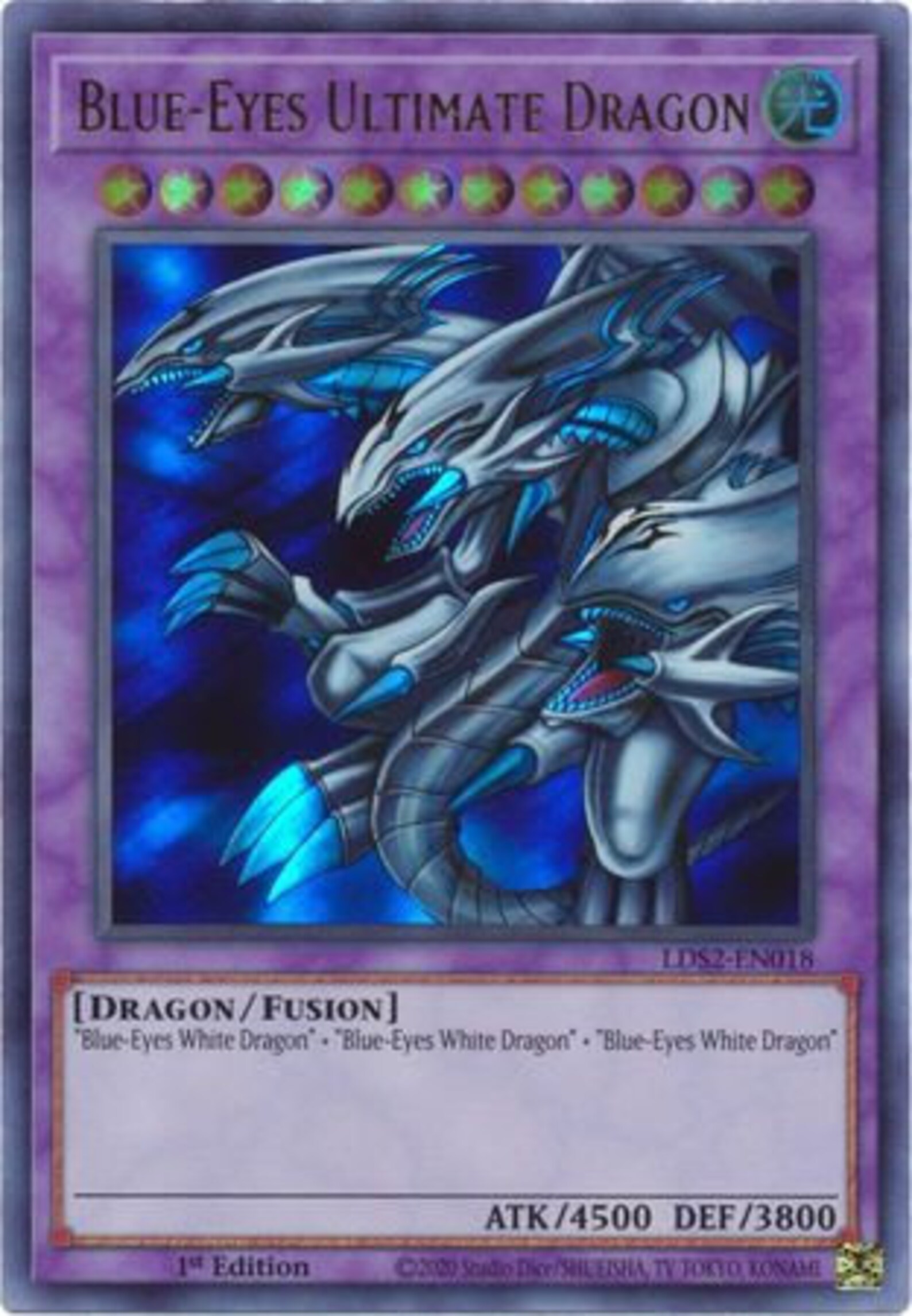 BlueEyes Ultimate Dragon LDS2EN018 Ultra Rare 1st Etsy