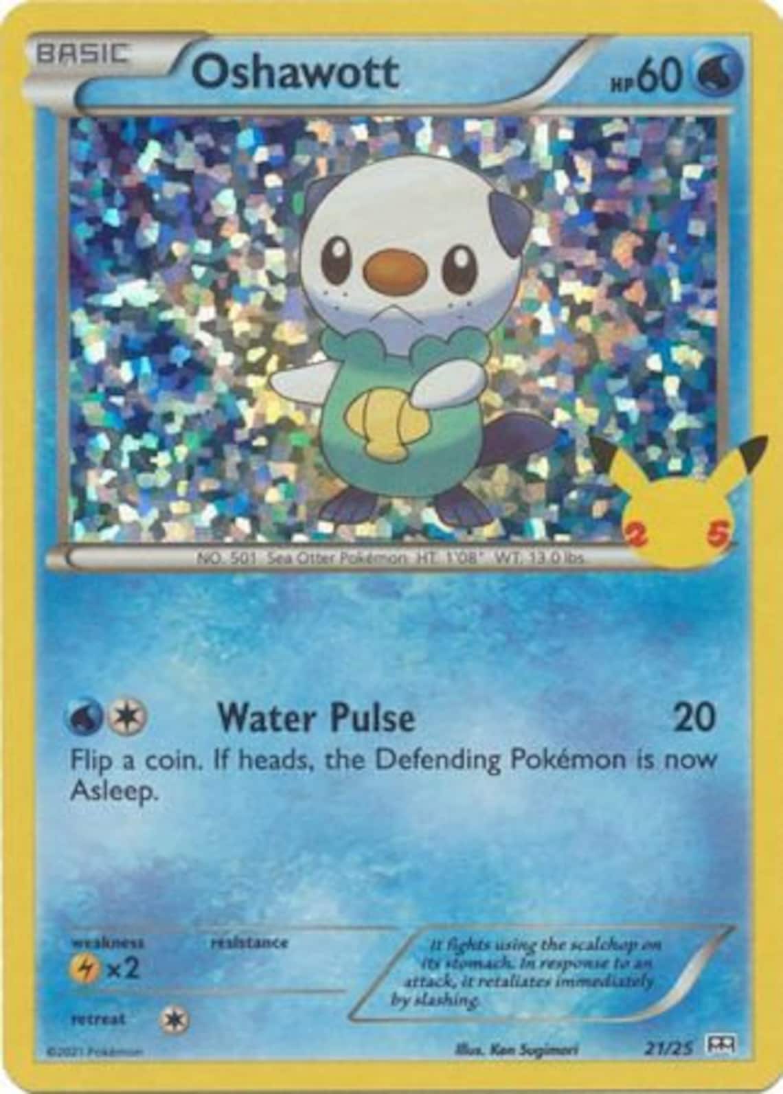 Oshawott 21/25 25th Anniversary Holo Promo McDonalds 25th Etsy