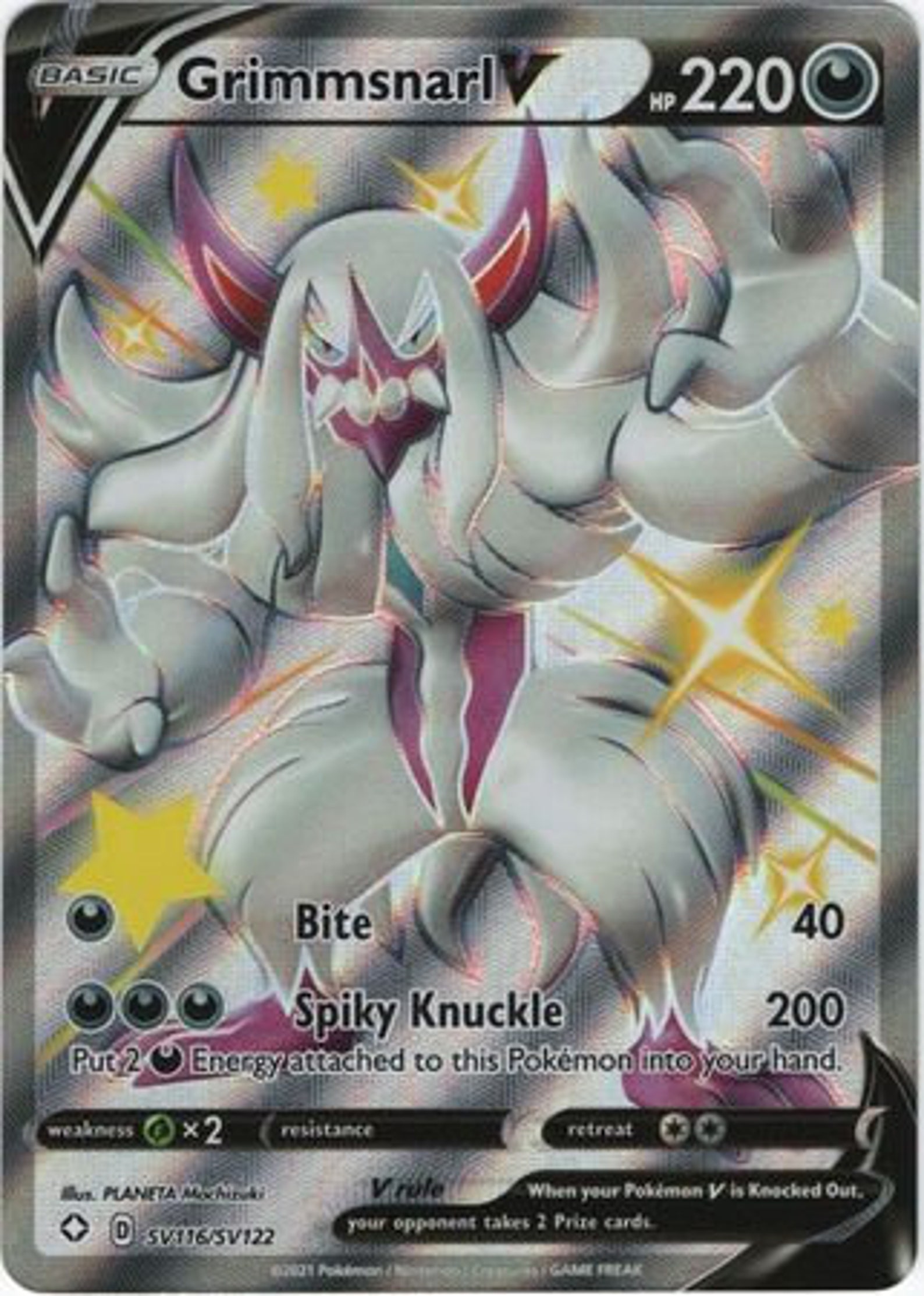Grimmsnarl V SV116/SV122 Shiny Rare Shining Fates | Etsy