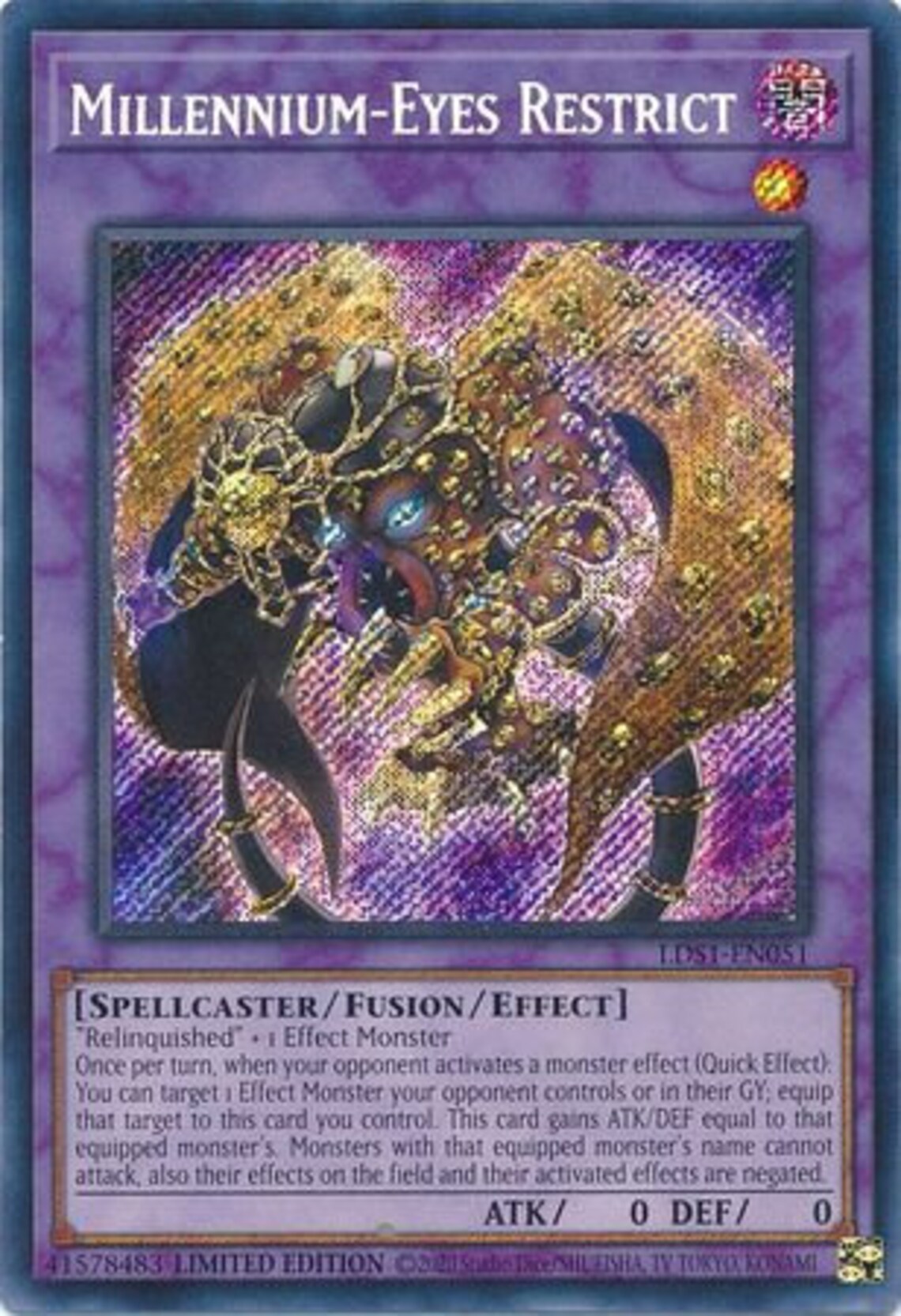MillenniumEyes Restrict LDS1EN051 Secret Rare Limited Etsy
