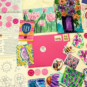 The BEST Snail Mail Club In The WORLD, Happy Mail Bundle, Whimsical Art, Cute Stickers and Fun Mail, Hand Painted Surprises in the Mail, image 8