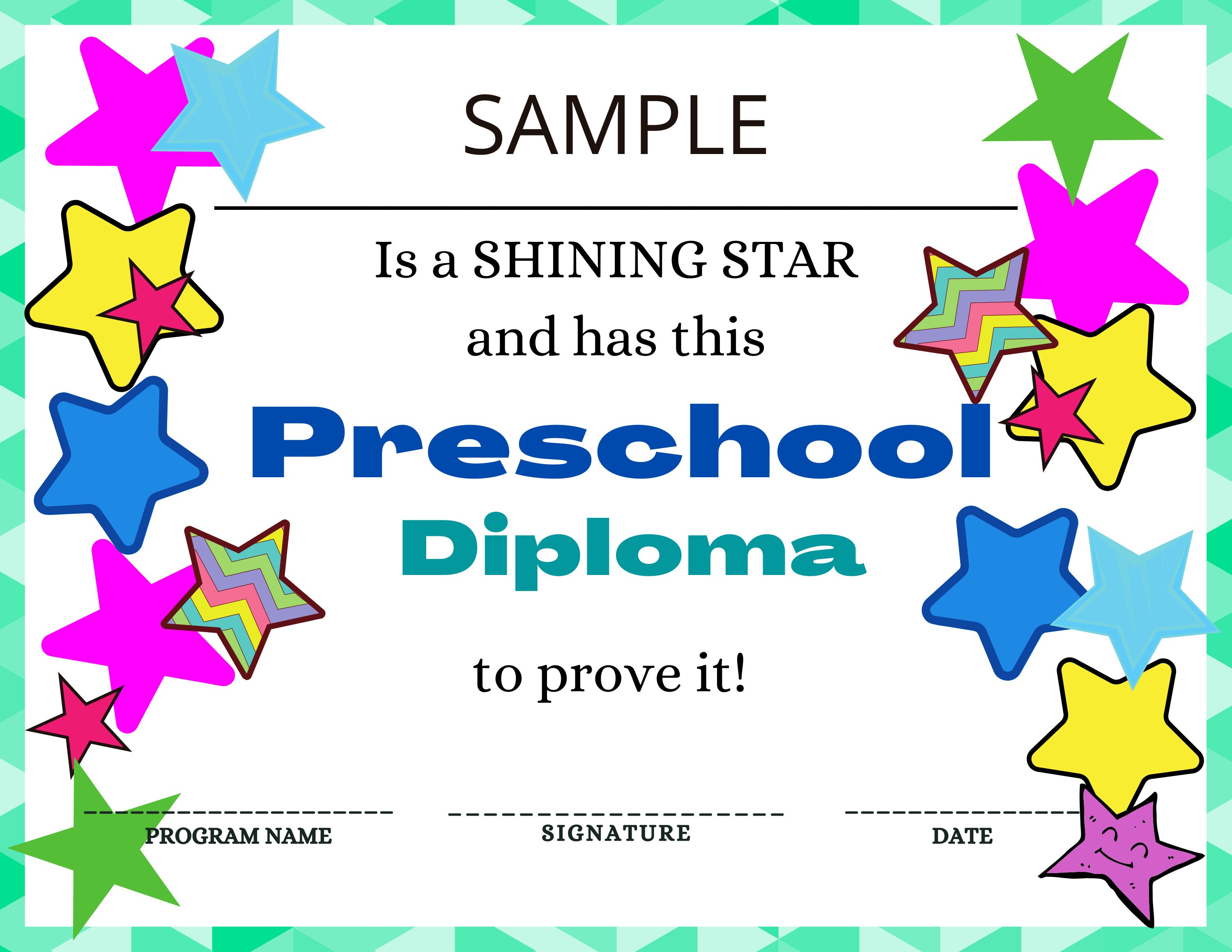 2 preschool graduation certificates diploma preschool etsy