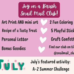 The BEST Snail Mail Club In The WORLD, Happy Mail Bundle, Whimsical Art, Cute Stickers and Fun Mail, Hand Painted Surprises in the Mail, image 10
