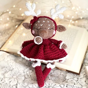 PDF Leah the Deer crochet pattern - DIY amigurumi christmas animal crocheting toys