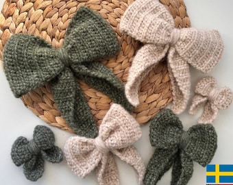 PDF crochet pattern Ellie BOW - virkmönster rosett