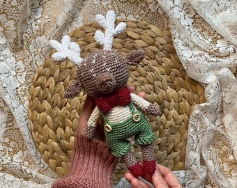 PDF Liam the Deer crochet pattern - DIY amigurumi christmas animal crocheting toys