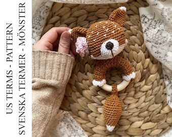 Crochet Fox Rattle Pattern – Amigurumi Baby Toy (PDF Pattern)