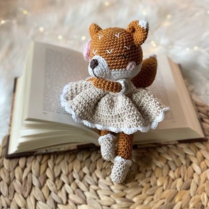 PDF Olivia the Fox crochet pattern - DIY amigurumi animal crocheting toys