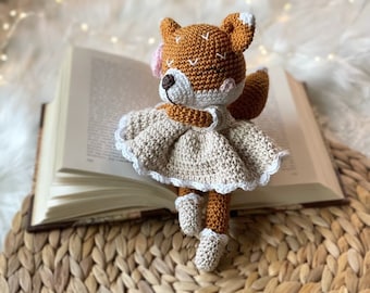 PDF Olivia the Fox crochet pattern - DIY amigurumi animal crocheting toys