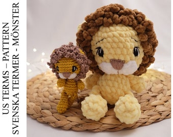 Leeuw haakpatroon - DIY Amigurumi speelgoed (PDF-patroon)