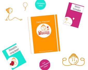 Special Needs Planner, self care planner, health care tracker, special needs supermom, health planner, mom planner, well-being planner