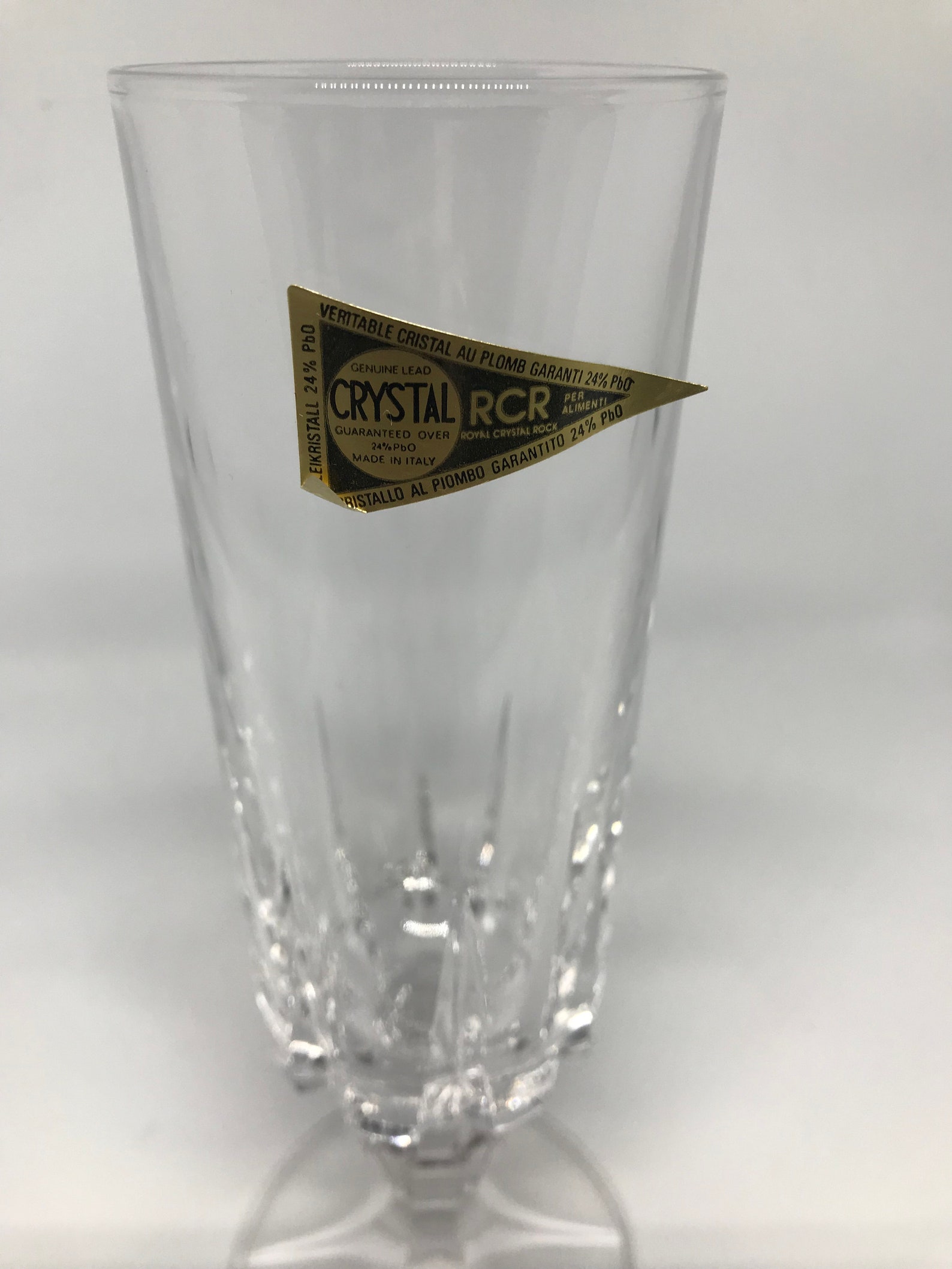 6 Short Stemmed RCA Lead Crystal Champagne Glasses Made in Etsy