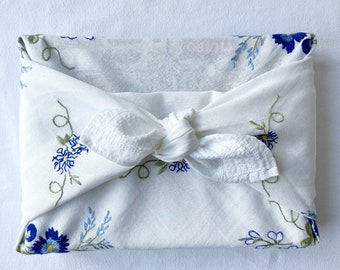 Emballage cadeau vintage Furoshiki respectueux de l'environnement