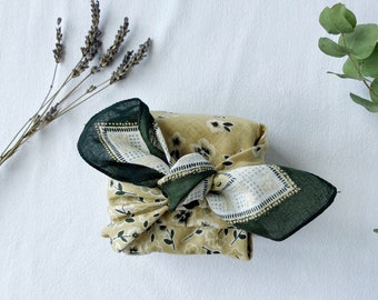 Linge d'emballage cadeau vintage Furoshiki - Papier cadeau écologique réutilisable