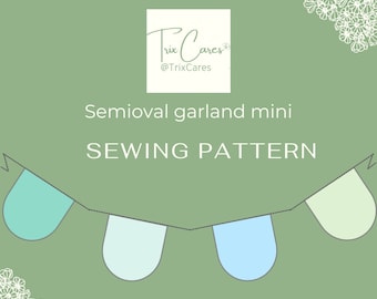 Mini Fabric Bunting Sewing Pattern: Scrap-Friendly Garland (PDF Download)