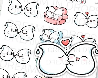 Date night, couple stickers, cute couple stickers, friendship, love stickers