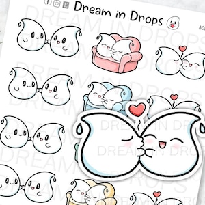 Date night, couple stickers, cute couple stickers, friendship, love stickers