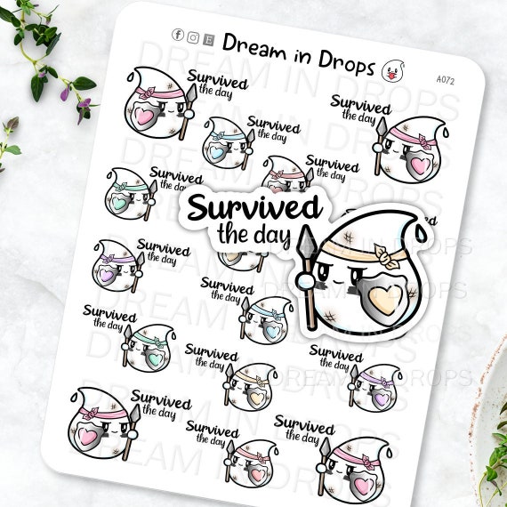 Warrior sticker, Mental Health, adulting sticker, survival sticker, challenge stickers, brave stickers, parenting stickers, achievement