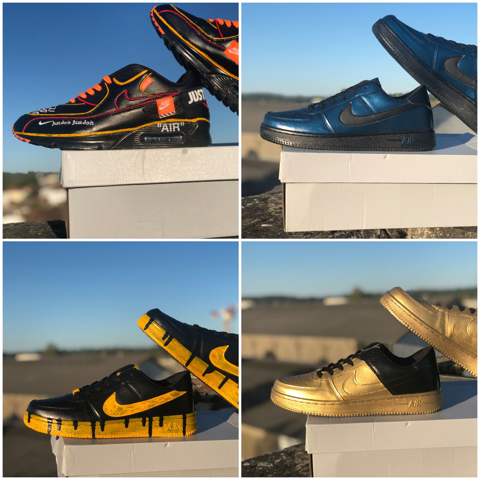 Nike Air Force 1 Custom Venom Etsy