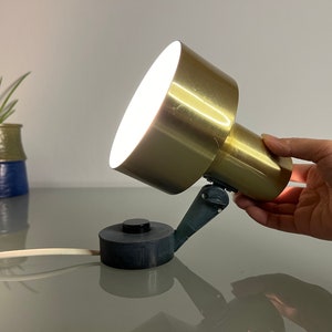 Stunning Elidus Wall Lamp in Gold Colour. Type 7103-9103 by Hans-Agne Jakobsson from 1970s. Bedside lamp, Hallway light, Entrance light.