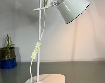 Vintage white table lamp from Sweden, Adjust Height and Angle.