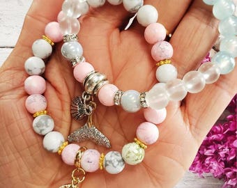 Pulsera con temática oceánica y bolsa de regalo