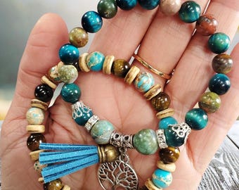 Bolsa de regalo Boho Turquoise (juego de 2)