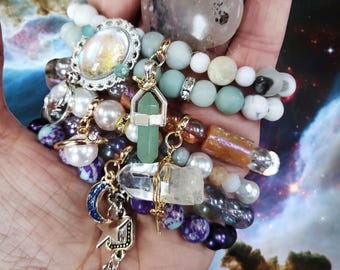 Caja de regalo para pulseras con temática celestial