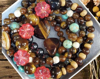 Caja de regalo para pulsera con temática de ojo de tigre