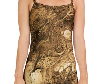 Women's Minidress "Raptor's Moon, Sepia"