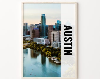 Austin Travel Print, Austin Travel Poster, Austin Photo, Travel Wall Art, Austin Artwork, Austin Travel Gift Wall Decor