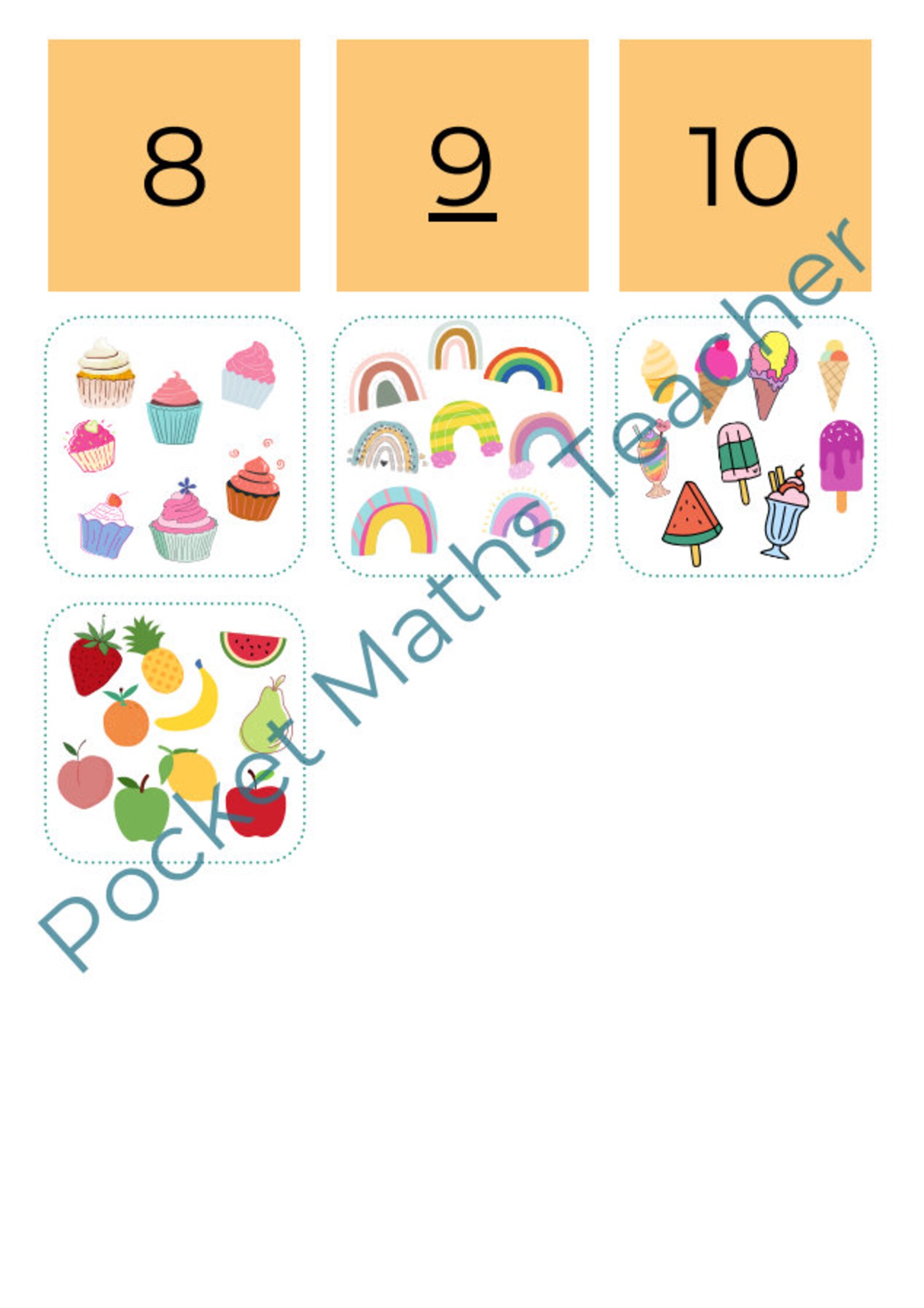 Matching Card Number Game Worksheet Printable - Etsy España
