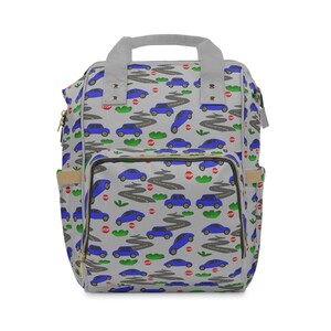 Street Cars Print Baby Toddler Diaper Bag Backpack
