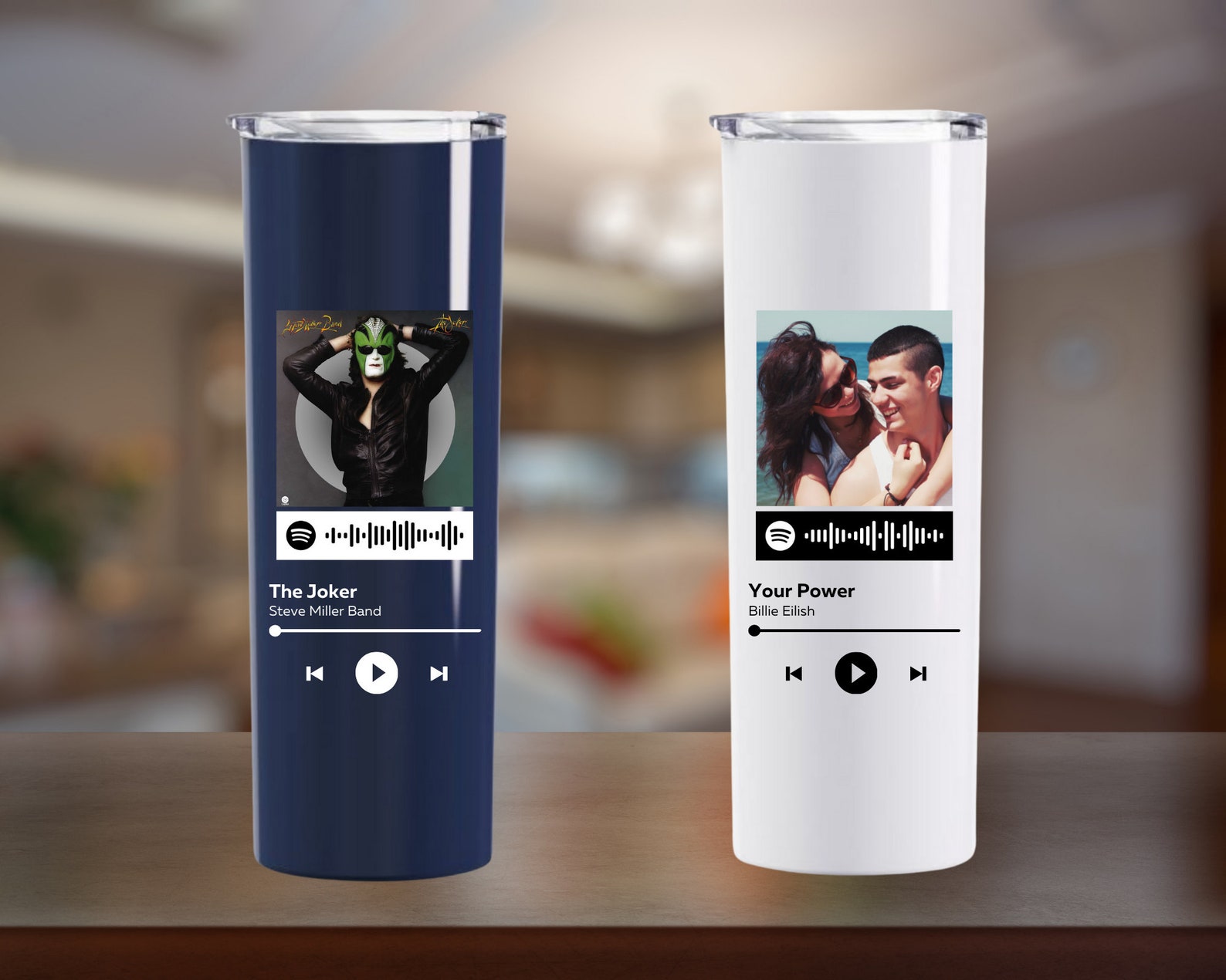 Custom Album Cover Tumbler Spotify Code Tumbler Personalized Etsy