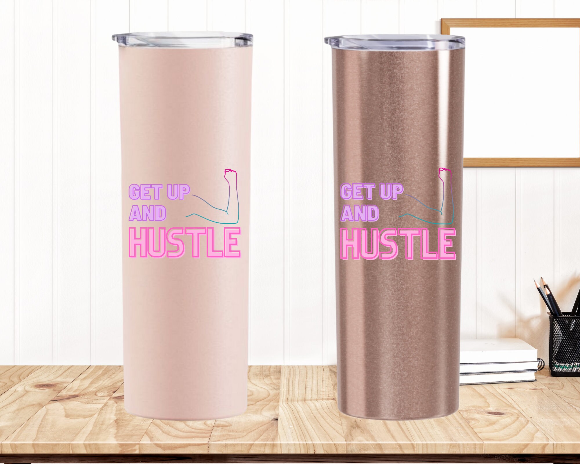 Girls Workout Hustle Tumbler Gym Cup Motivation Tumbler Etsy
