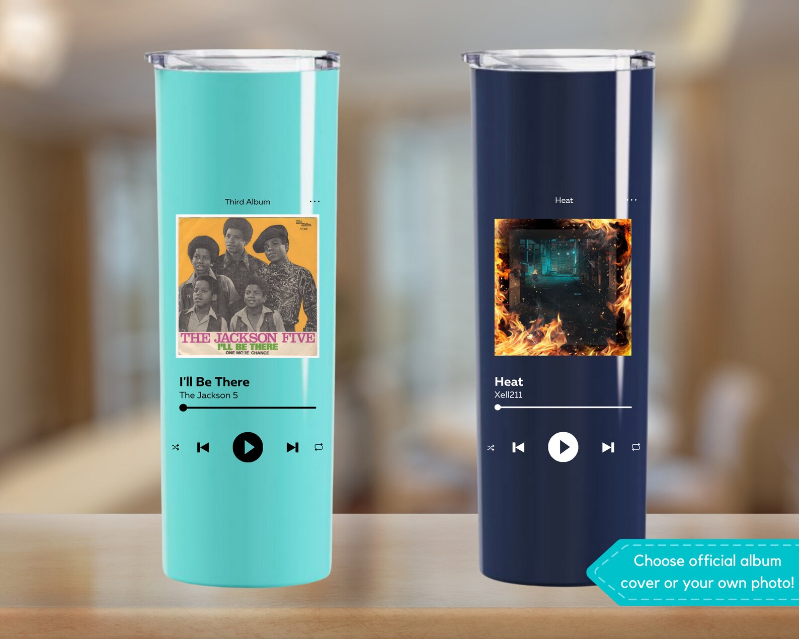 Custom Album Cover Tumbler Personalized Album Cover Cup Song Etsy