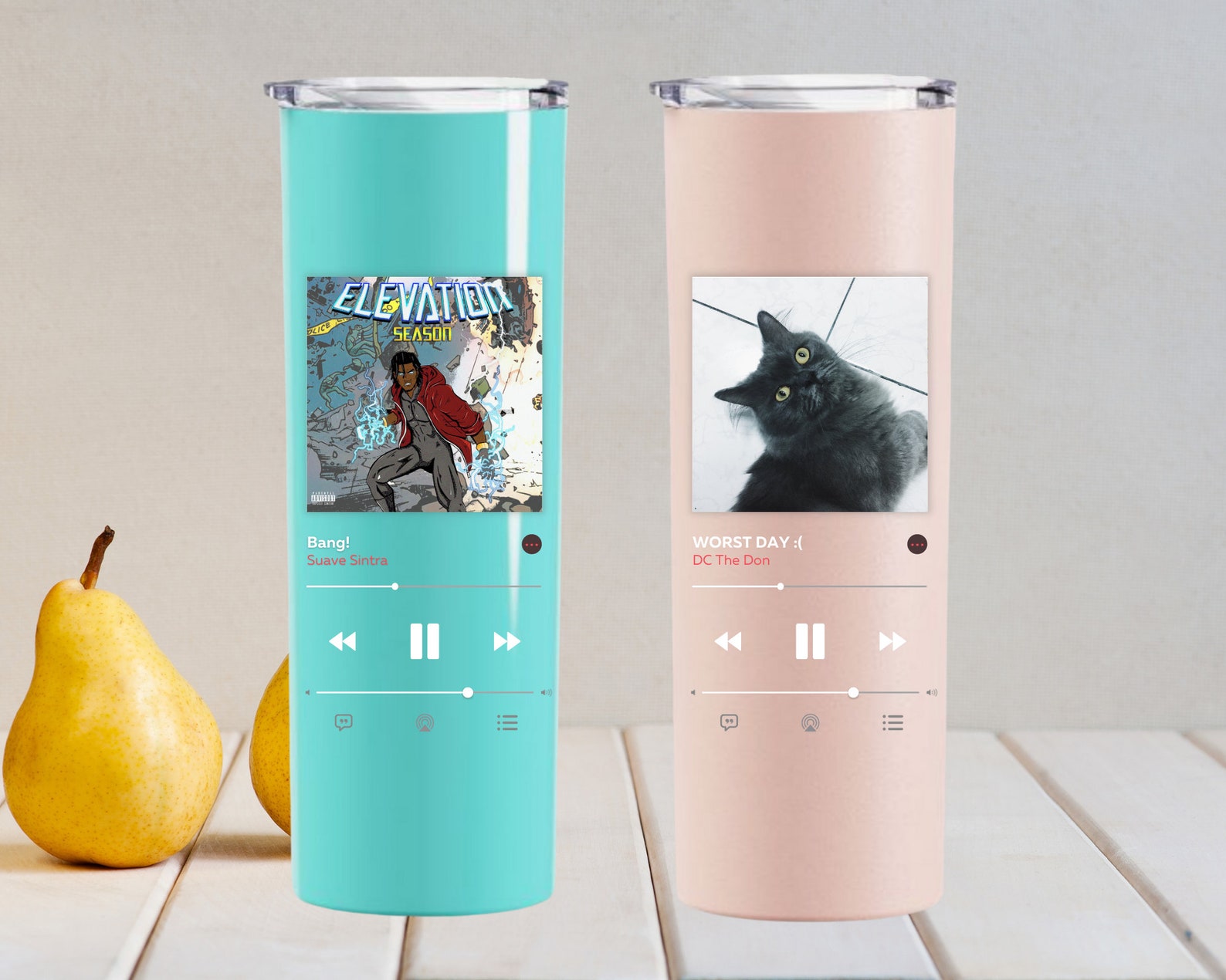 Custom Album Cover Tumbler Custom Song Tumbler Cup Apple Etsy