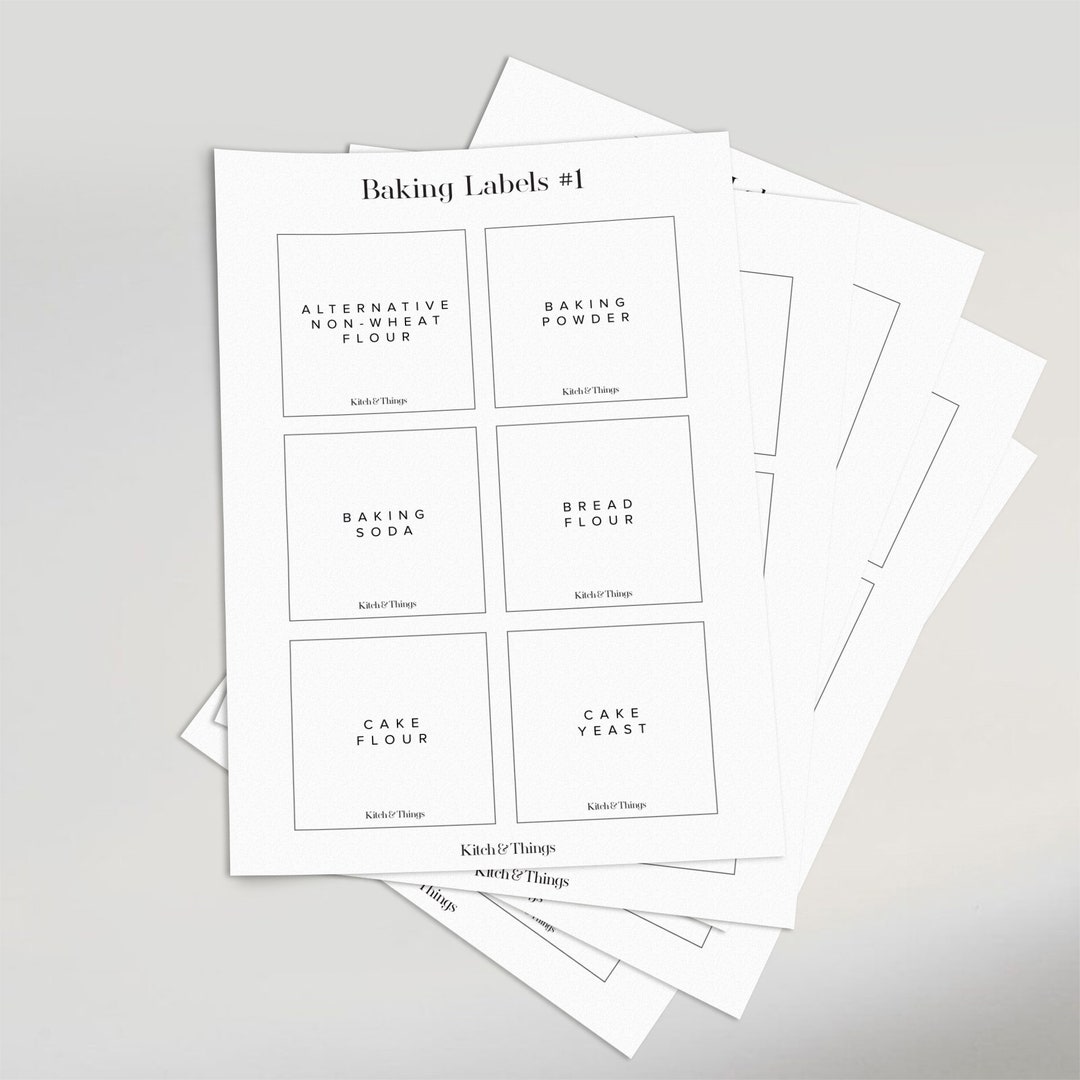 Baking Labels 50% OFF Due to Minor Issues 42 Count - Etsy