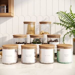 Glass Jars With Bamboo Lids Glass Food Jars And Canisters Sets 9