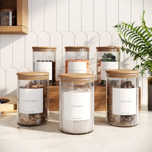 Glass Jars With Airtight Sealed Bamboo Lids Containers. -  Canada