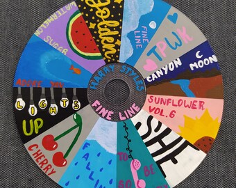 Painted Cd Etsy