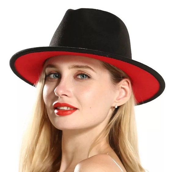 Two tone Fedora hats wide brim hats felt hats for men and Etsy