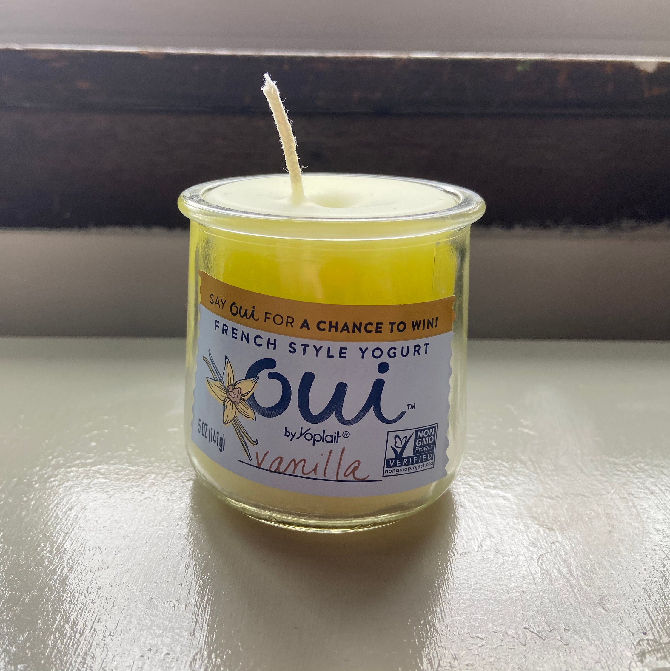 Vanilla Scented Candle in Reclaimed Glass Jar Etsy